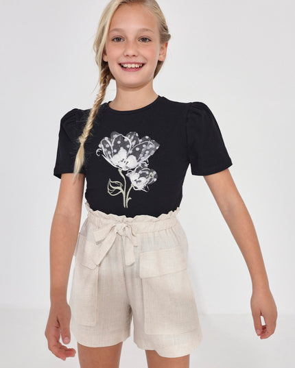 Maglietta manica corta con applicazioni - 6044