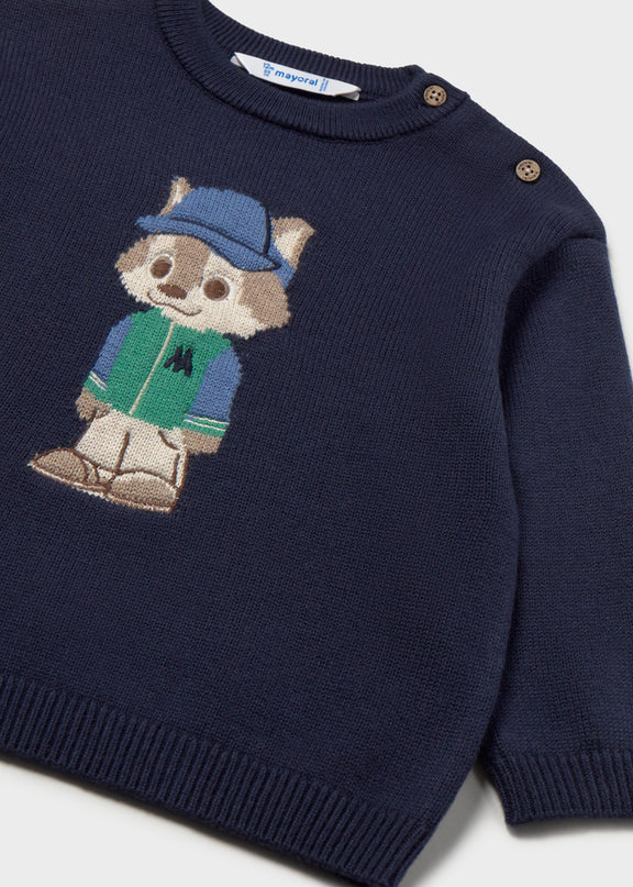 Maglione intarsi personaggi - 2377B