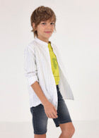 Camicia manica lunga righe coreana - 6118