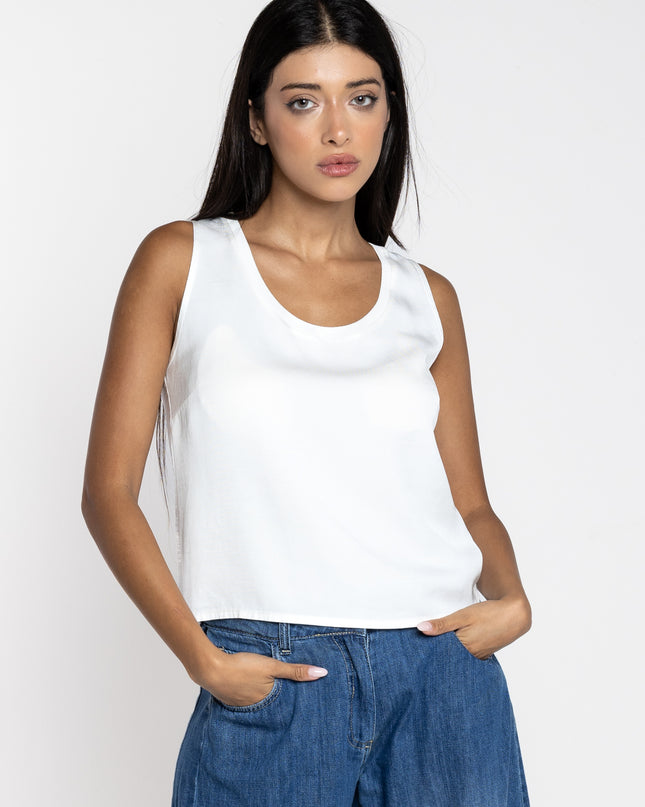 Top Donna Bianco LOKITA - Taglie S-XL