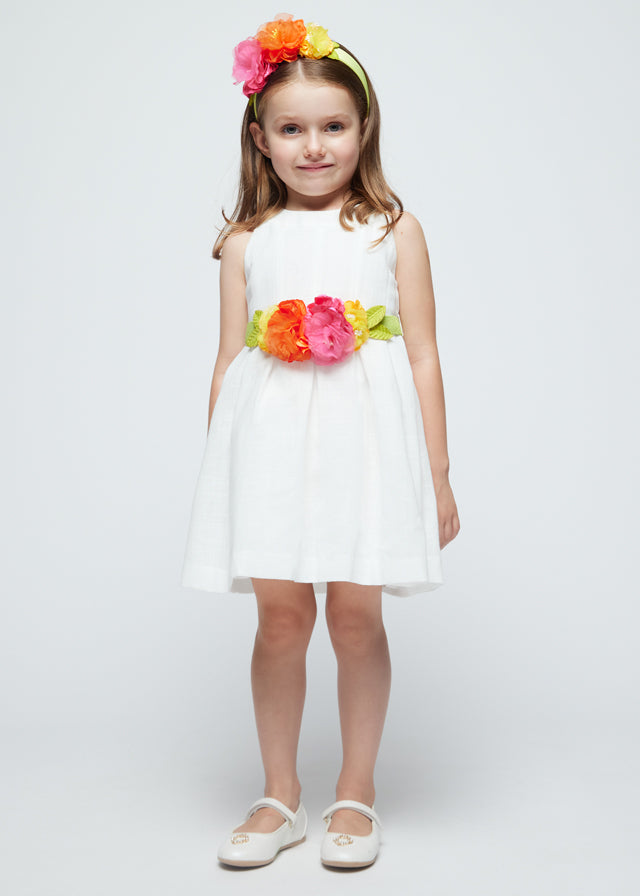 Vestito cinta fiori - 3959