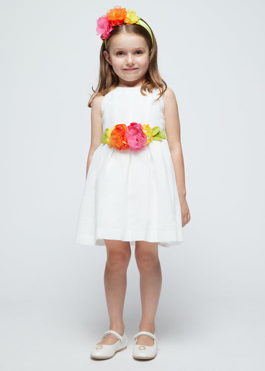 Vestito cinta fiori - 3959