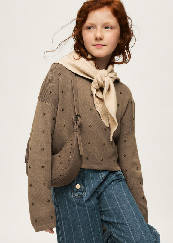 Maglione borchie termofissati - 7336