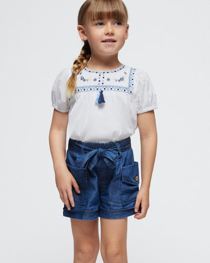 Pantalone corto cotone tencel - 3252