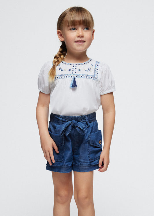Pantalone corto cotone tencel - 3252