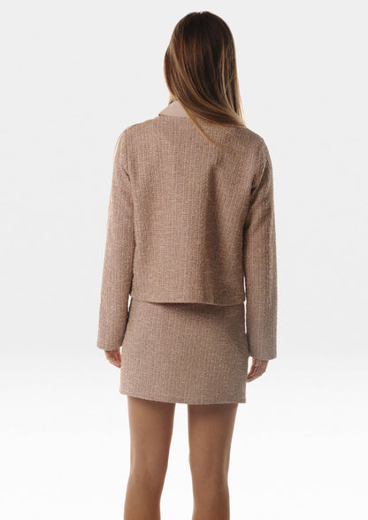 Giacca corta in tweed bottoni oro - LOK11049