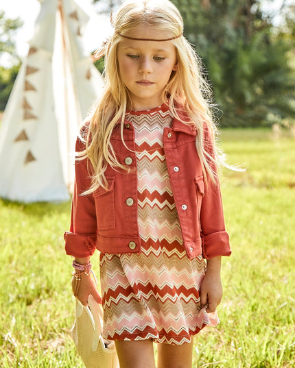 Vestito a maglia fantasia - 3926