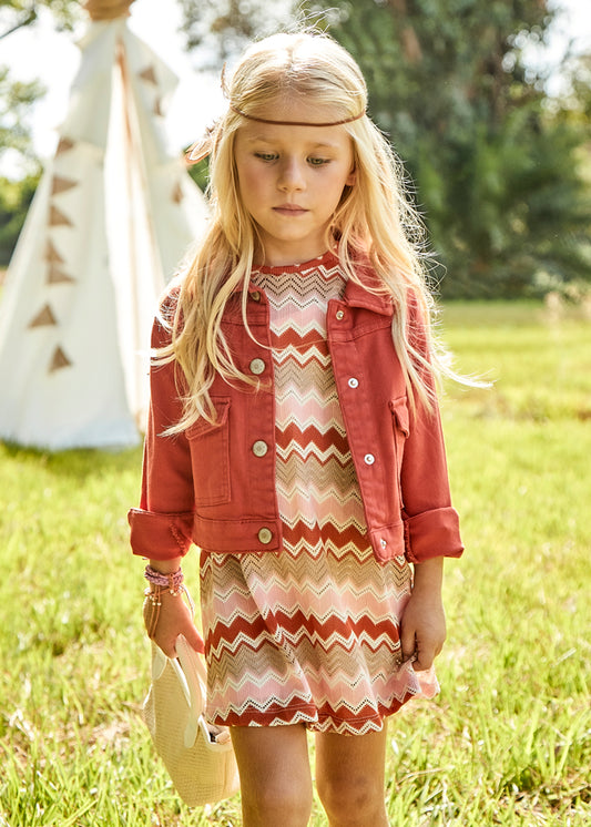 Vestito a maglia fantasia - 3926