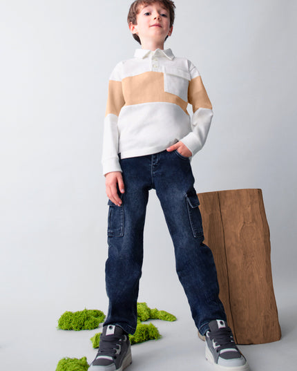 Pantalone soft denim cargo - 4563