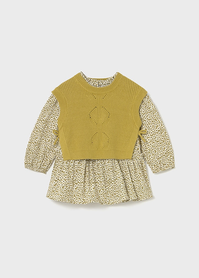 Vestito con gilet tricot - 2913