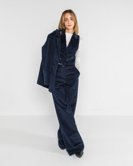 Pantalone palazzo denim di velluto - LOK101/147