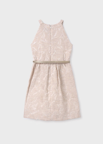 Vestito jacquard fiore - 6949
