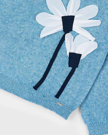 Maglione fiori applicazione - 4308