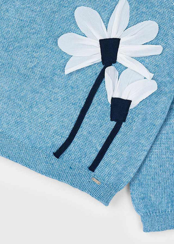 Maglione fiori applicazione - 4308