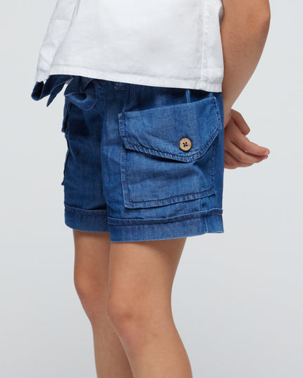 Pantalone corto cotone tencel - 3252