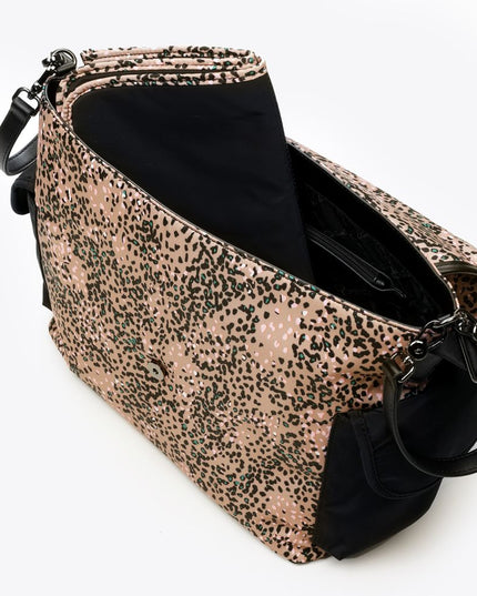 BORSA MAMMA HAPPY LEOPARD IN TESSUTO HARLOW CON CAMBIO - 1010-2969