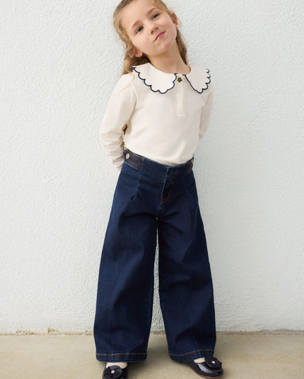 Pantalone denim wide leg - 4523