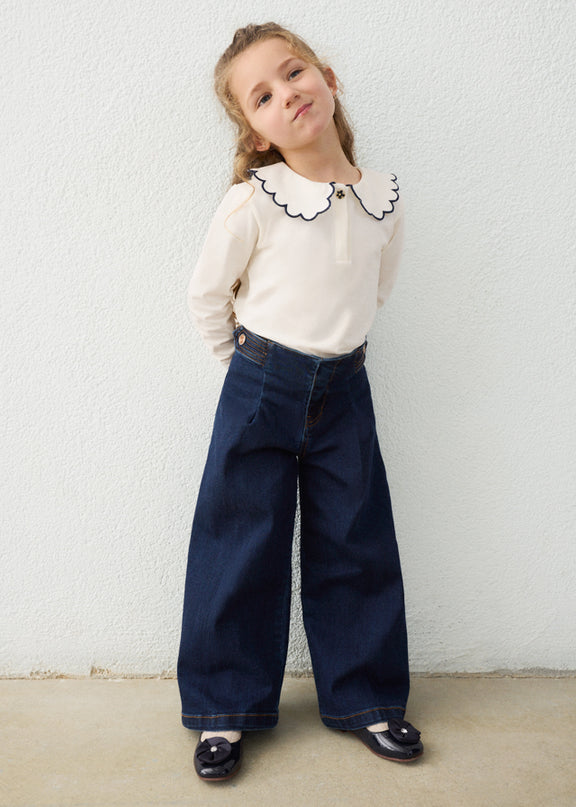 Pantalone denim wide leg - 4523