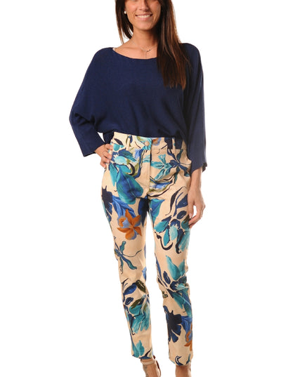 Pantalone Stretch Donna Blu LOKITA - Primavera Estate