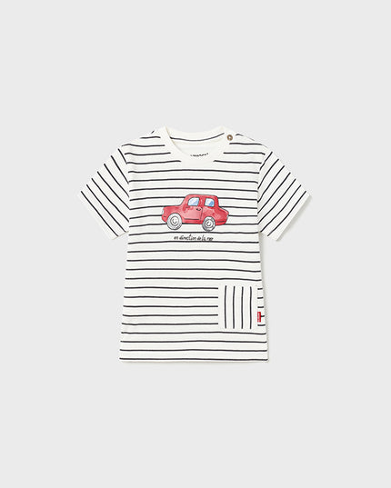 Maglietta manica corta righe macchina - 1024