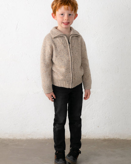 Felpa aperta tricot s/cappucc - 4301