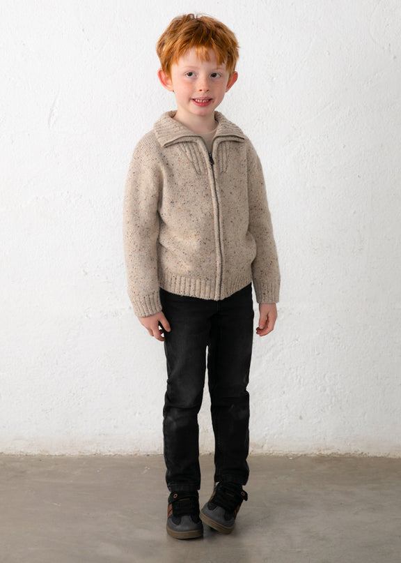 Felpa aperta tricot s/cappucc - 4301
