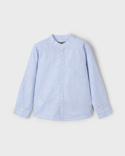 Camicia m/l collo Corea righe - 3120