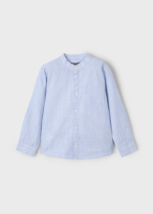 Camicia m/l collo Corea righe - 3120