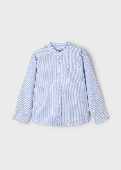 Camicia m/l collo Corea righe - 3120