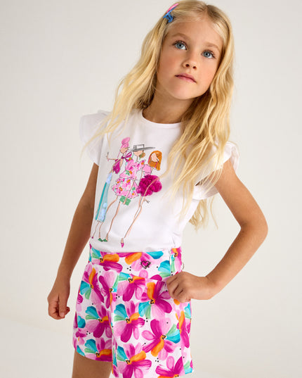 Gonna pantalone stampato - 3905