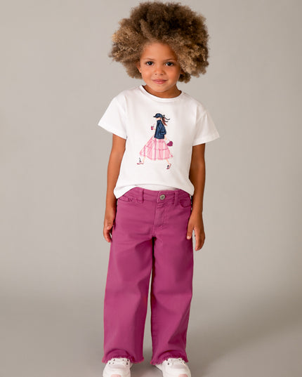 Pantalone twill wide leg - 3588