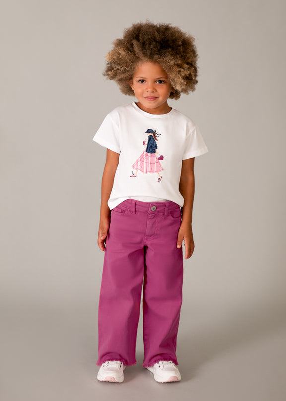 Pantalone twill wide leg - 3588