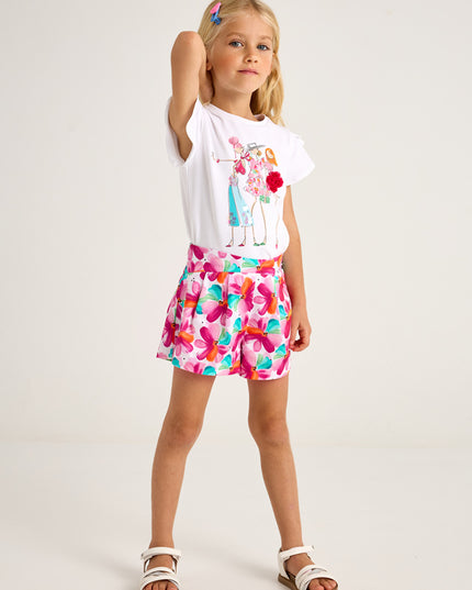 Gonna pantalone stampato - 3905