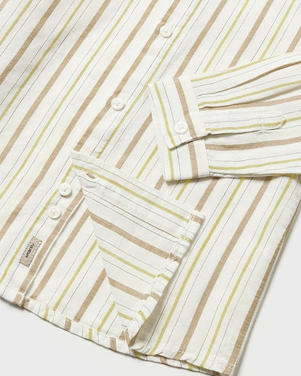 Camicia manica lunga fantasia lino - 1114