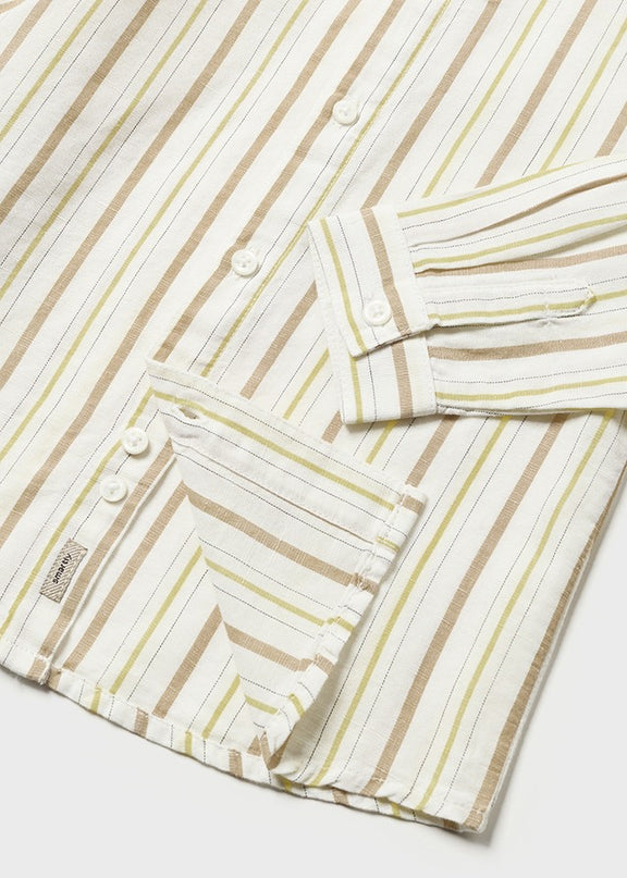 Camicia manica lunga fantasia lino - 1114