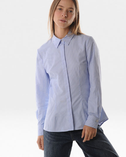 Camicia slim riga sottile - LOK0485/1303