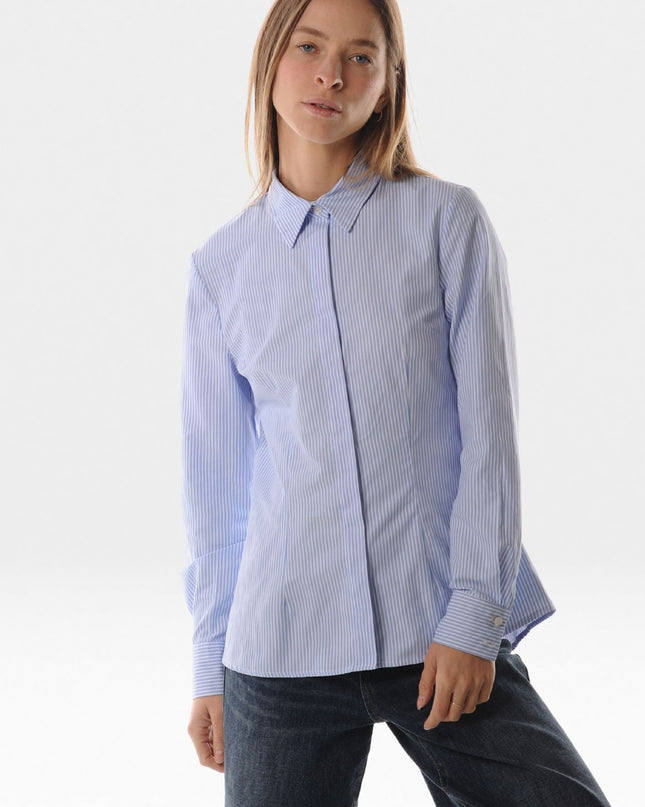 Camicia slim riga sottile - LOK0485/1303