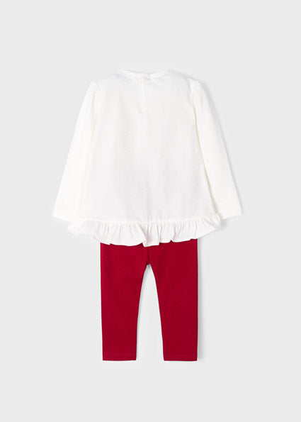 Completo leggings volant - 2722