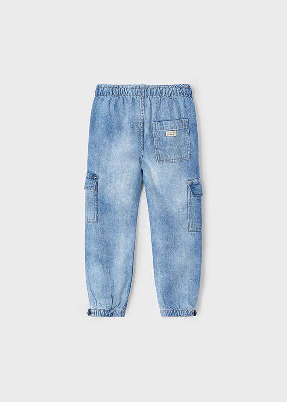 Pantalone denim cargo parachut - 3573