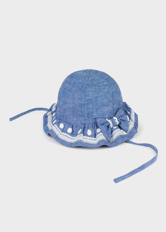 Cappello lino ricamato - 10661