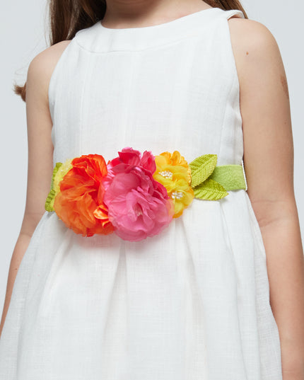 Vestito cinta fiori - 3959