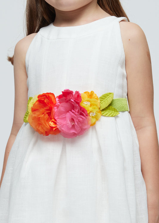 Vestito cinta fiori - 3959