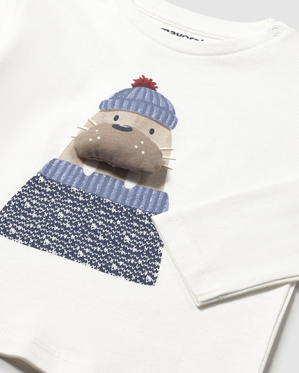 Camicia m/l applic animale - 2070