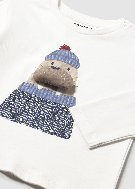 Camicia m/l applic animale - 2070