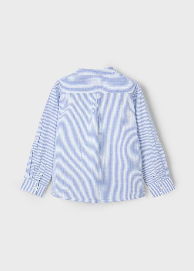 Camicia m/l collo Corea righe - 3120