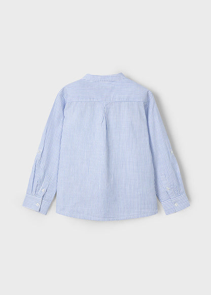 Camicia m/l collo Corea righe - 3120