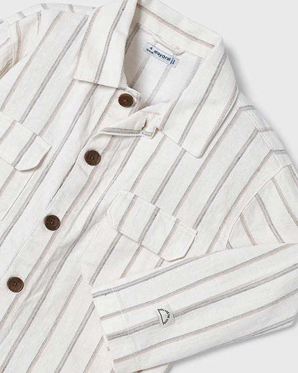 Overshirt lino righe - 3119