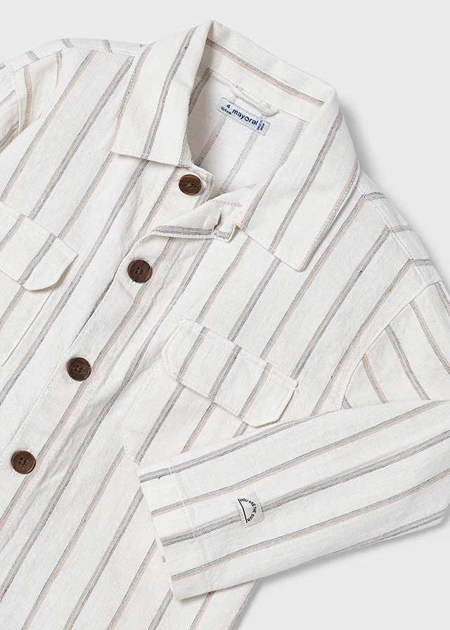 Overshirt lino righe - 3119