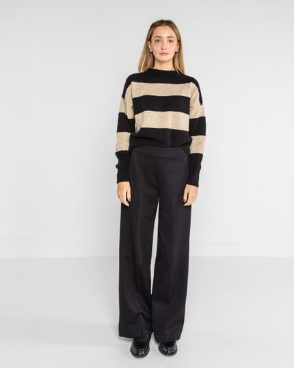 Pullover girocollo righe - LOK23722/161