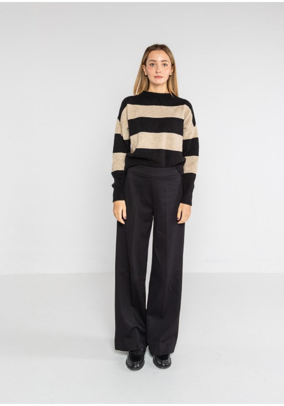 Pullover girocollo righe - LOK23722/161